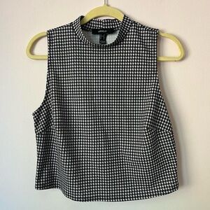 Forever 21+ Houndstooth cropped tank